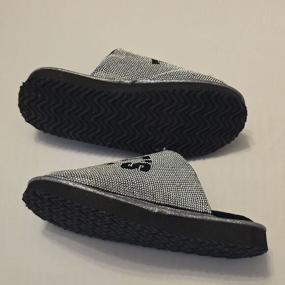 BRAND NEW PARIS HILTON SLIVING  GLITTER RHINESTONE SLIPPERS  THAT's HOT WRITING - Picture 12 of 16